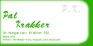 pal krakker business card